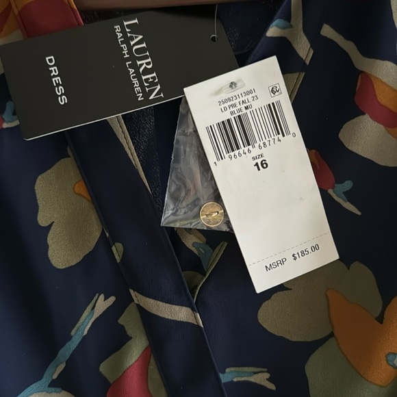 Lauren Ralph Lauren Floral Surplice Georgette Midi
Dress.       #8 - Picture 6 of 8